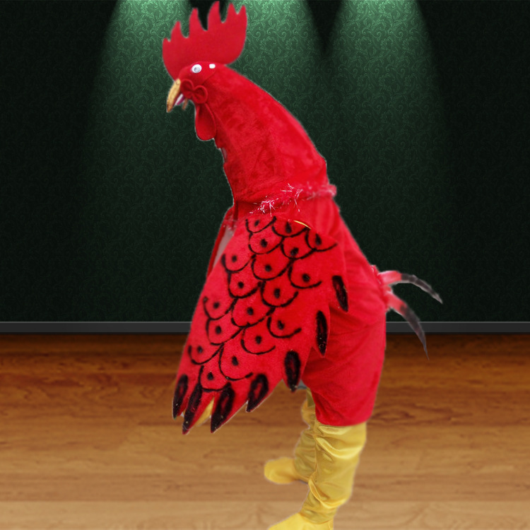 人体穿大公鸡,人穿公鸡服装舞台表演道具十二生肖大公鸡卡通道具