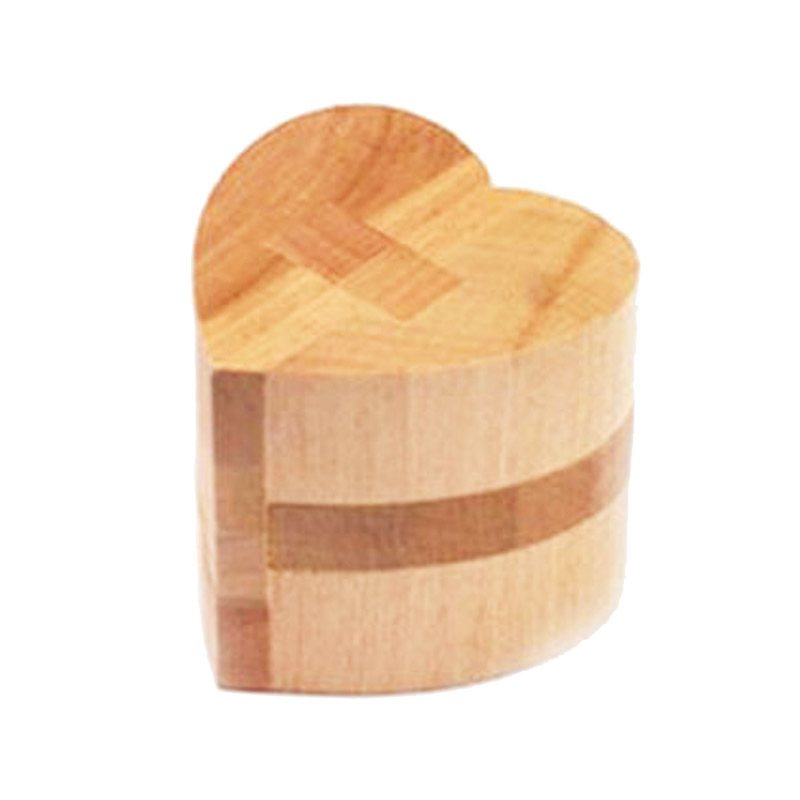 心形孔明锁木制心锁拆装玩具爱心锁古典益智玩具批发