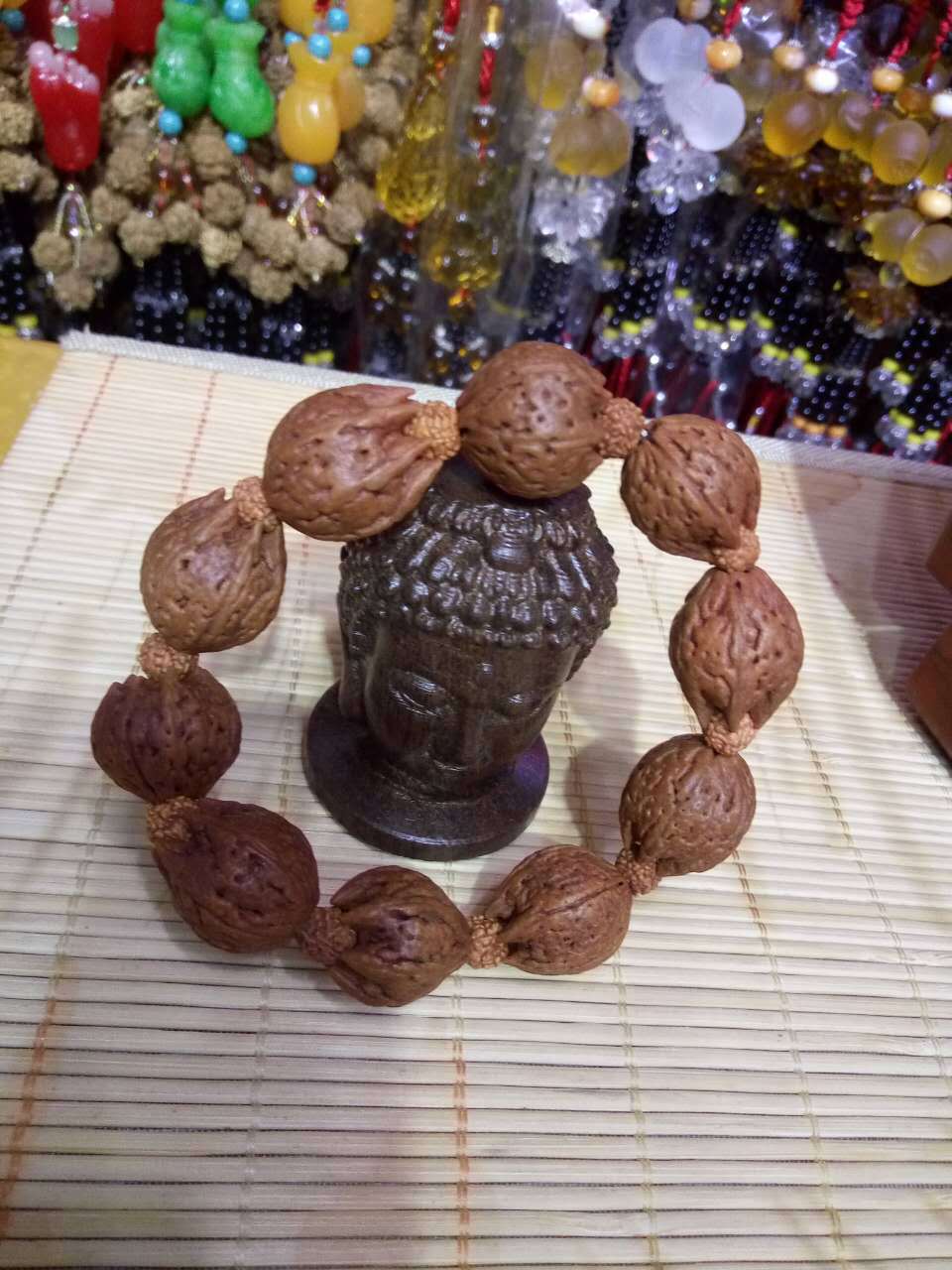 天然六角佛手莲花菩 提子手串 珍稀菩提子 加尼泊尔小金刚 - 食品饮料