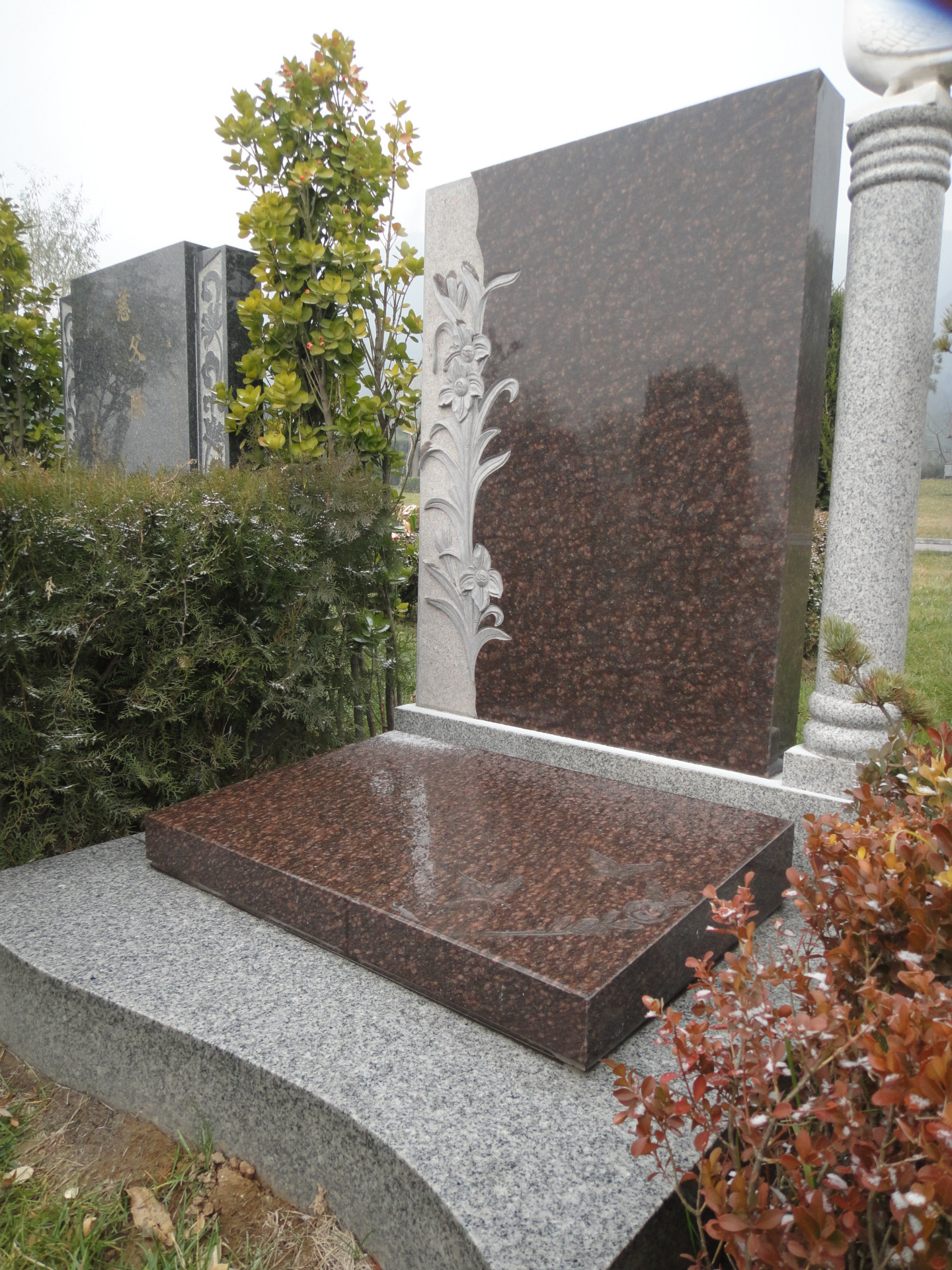 【公墓墓碑定做 花岗岩石材雕塑 专业中国黑石碑生产厂家】价格,批发