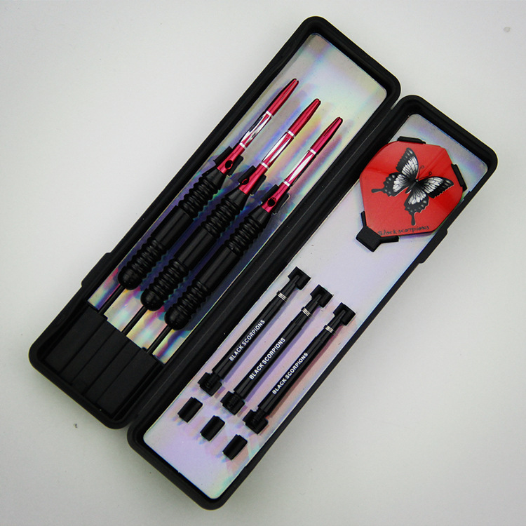 针式飞镖 雕花铝杆 红色蝴蝶 镖头3种颜色 多种款式