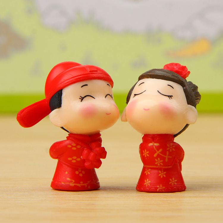 小清新相公娘子2代情侣小手办diy白搭微景观多肉园艺创意造景公仔