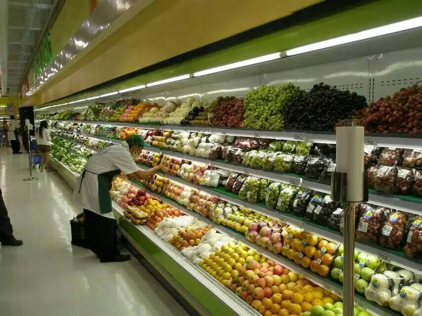 水果店保鲜柜 超市风幕柜 蔬果展示柜 风冷冷藏展示柜