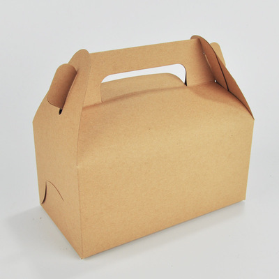 大号牛皮手提西点盒 蛋糕慕斯甜品打包盒 牛皮纯白牛轧糖盒-阿里巴巴