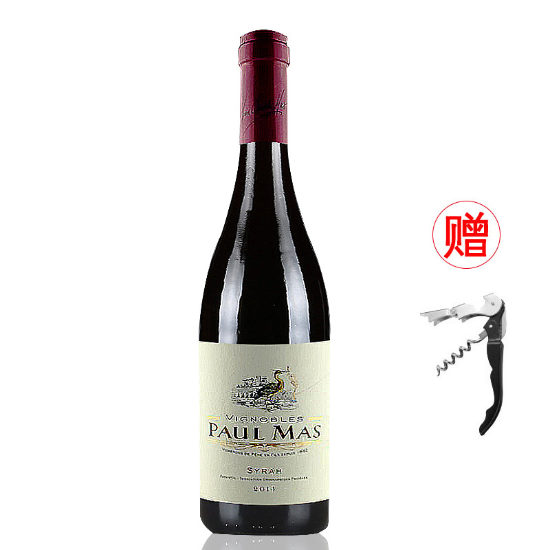保罗玛斯 红酒法国aop进口干红葡萄酒 保罗玛斯西拉 750ml 单支