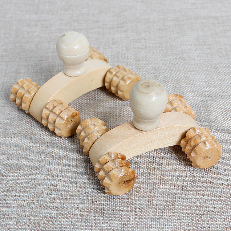 木质按摩器 滚轮按摩器 木质手推按摩器 舒筋活络