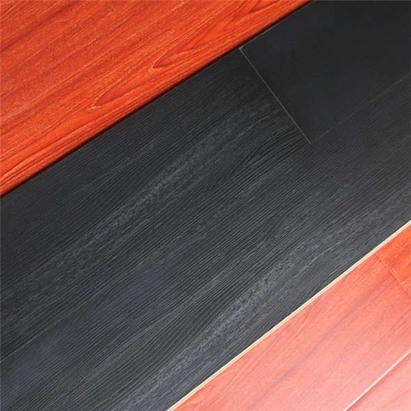 纯色强化复合木地板8mm厂家直销黑色地板纯白色木地板优质耐磨