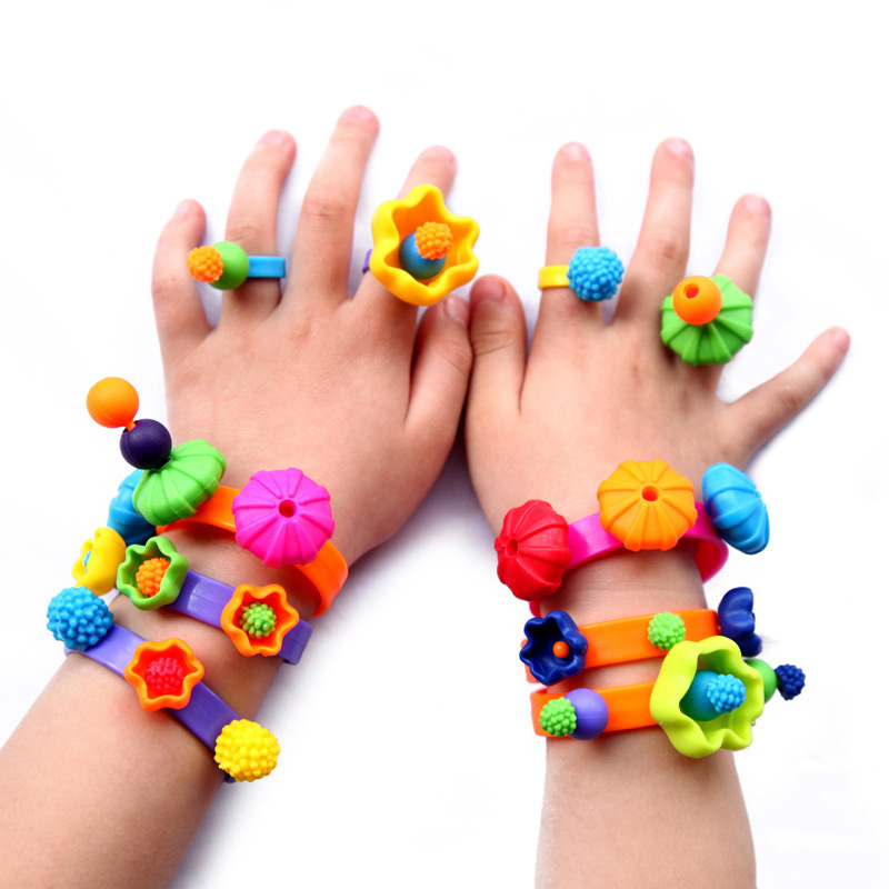 罐装波普珠 串串珠连连珠绕珠 无需用线diy多色 女孩串珠玩具