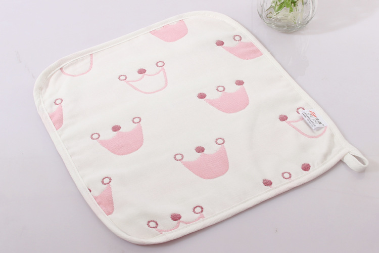 6层纱布方巾25*25 宝宝口水巾幼儿园小毛巾a类产品不含荧光