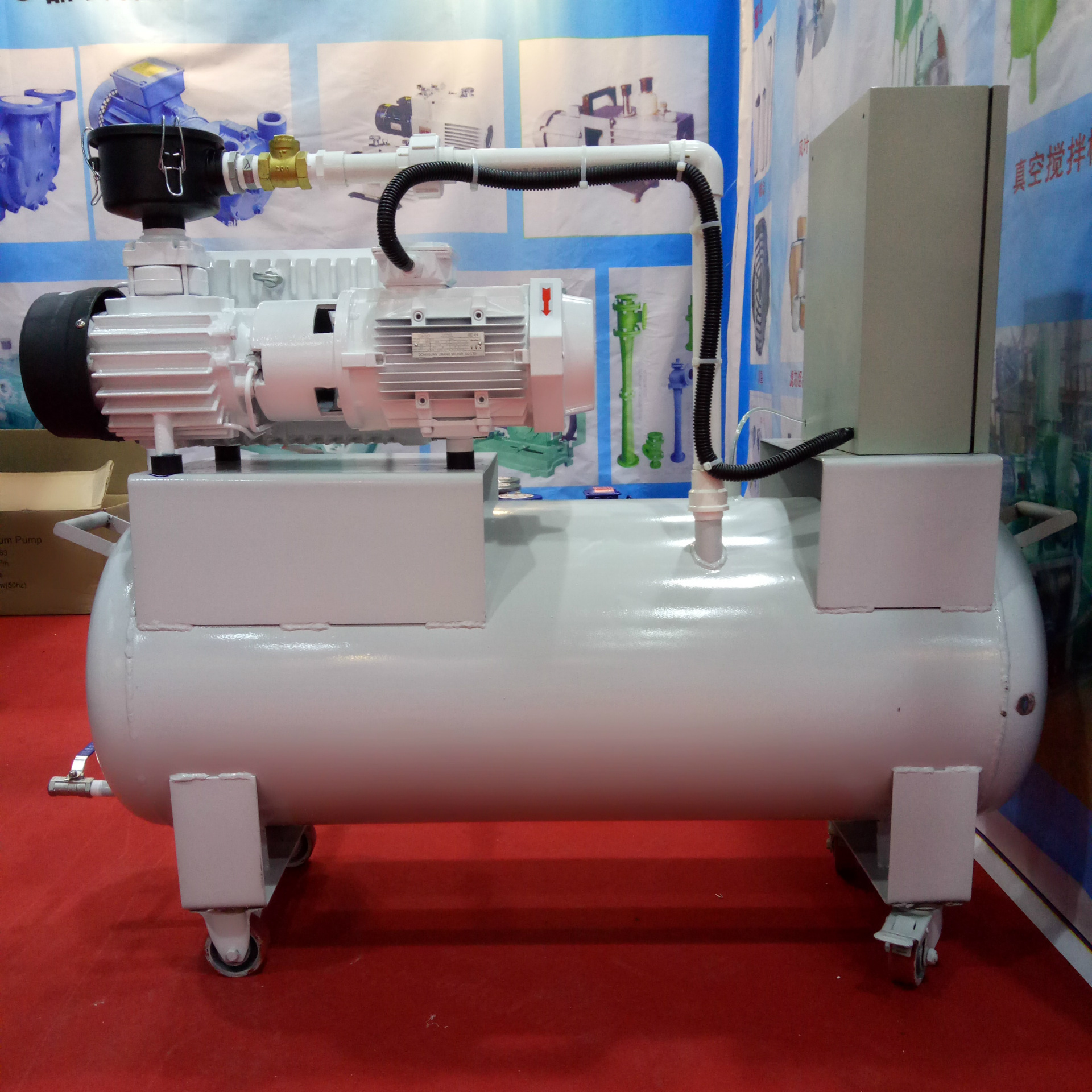 63m真空系统旋片真空机组油循环真空机组22kw储气罐真空机组