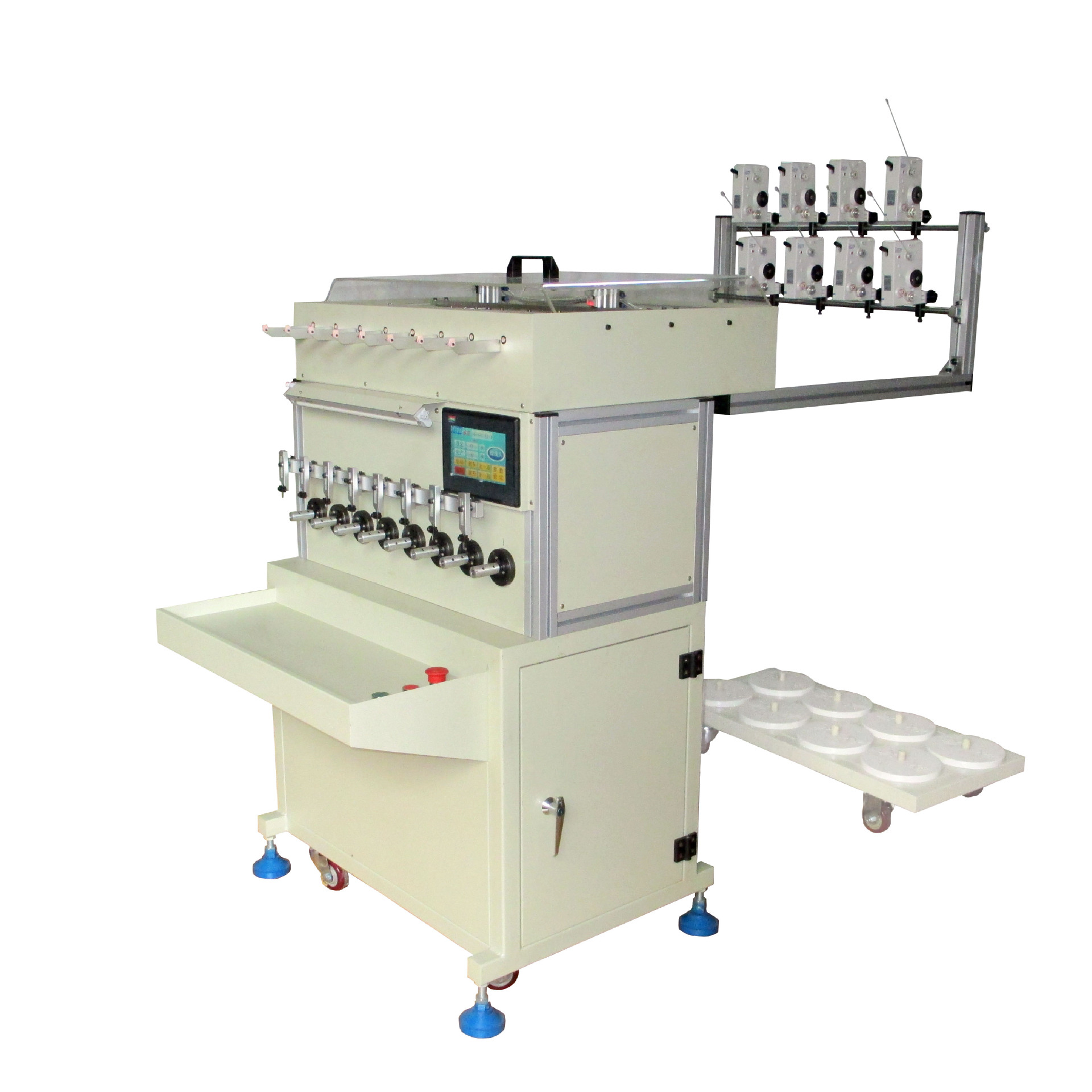 八轴带绞线自动绕线机 柜式精密排线马达定子全自动高速绕线机