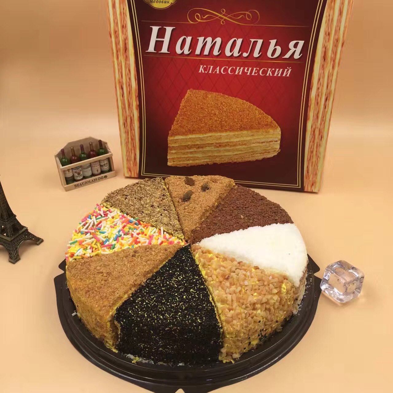 俄罗斯 蛋糕 八拼 8寸700克 提拉米苏