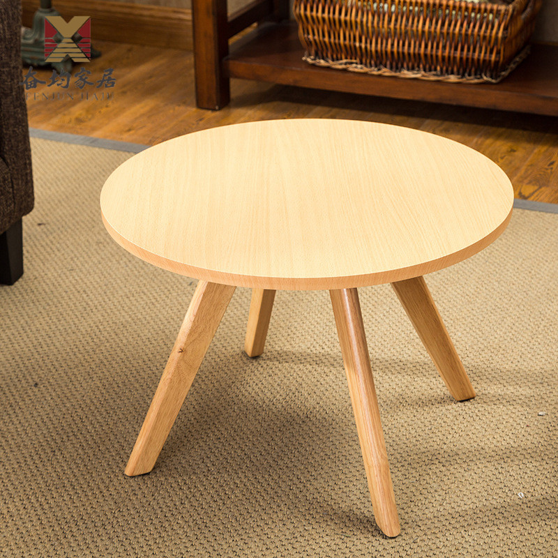 实木小圆桌 简约现代咖啡厅休闲餐桌 圆形茶几桌厂家批发