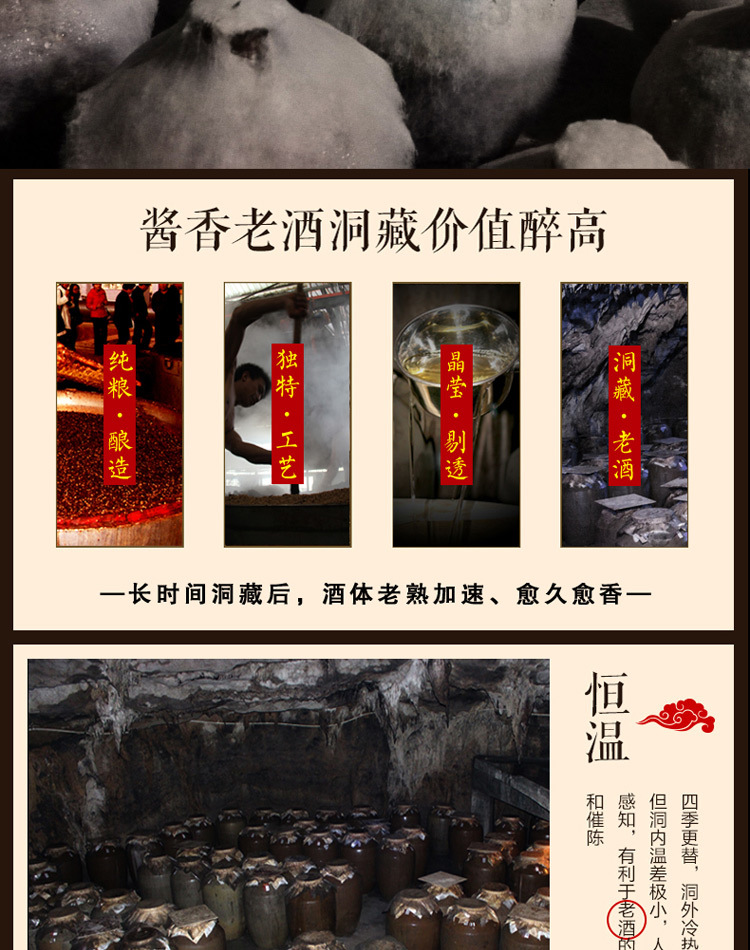 贵州茅台镇酱香洞藏酒53度15年坛子洞藏散酒收藏特价