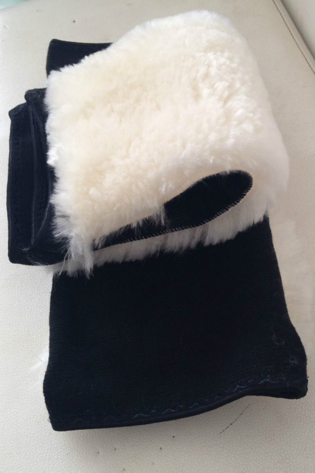 羊毛护膝纯羊皮毛一体护膝秋冬季保暖老寒腿夏季男女膝盖包邮