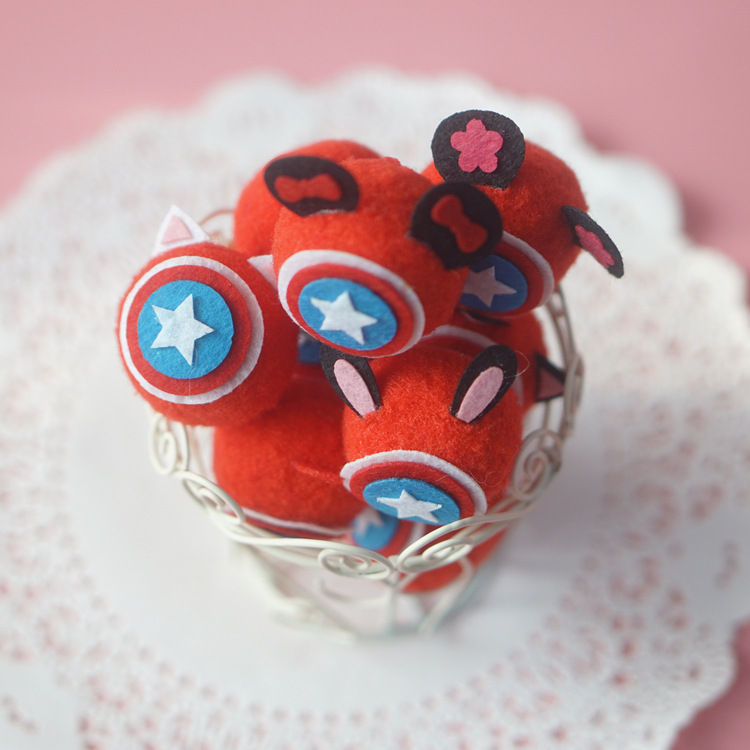 漫展小黄鸡发夹美国队长头饰动漫节可爱头夹圣诞节鸭嘴夹