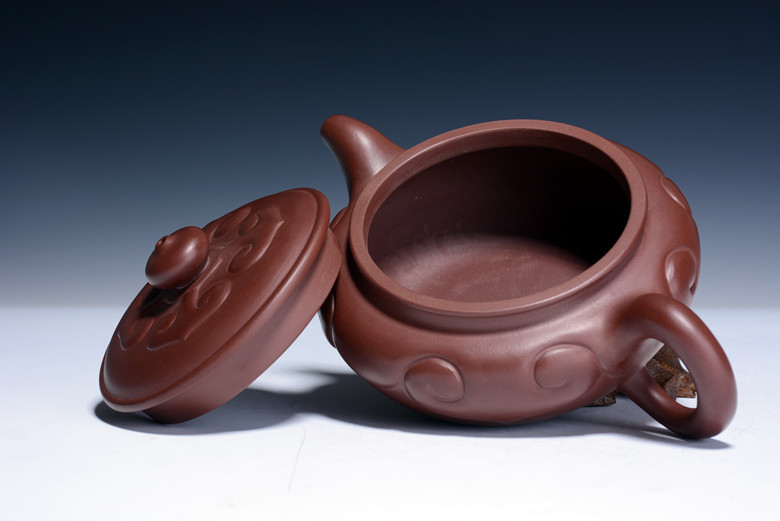 【汪庆明】名家全手工制作紫砂壶 事事如意壶原矿枣红泥茶壶