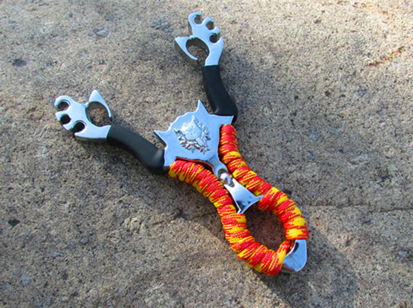 三卡天狼星合金弹弓不锈钢户外狩猎捕鱼射击 户外装备 金刚狼弹弓