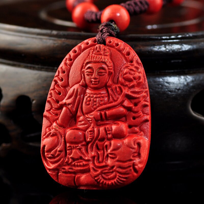天然朱砂大日如来朱砂吊坠朱砂吊坠 十二生肖朱砂本命佛吊坠