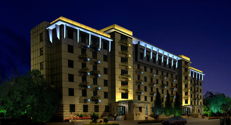 亮化工程户外楼宇楼体外墙亮化设计效果图楼