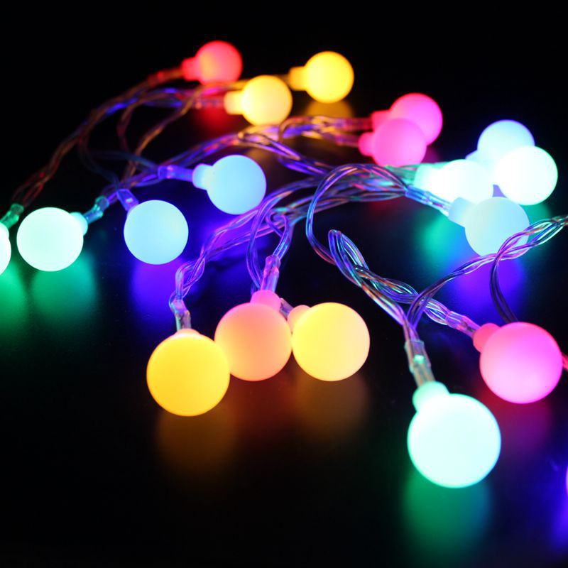 led彩灯 1米10灯小圆球灯串电池灯串