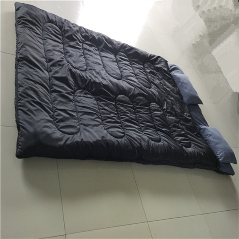 可拼接带枕头黑色双人信封式睡袋