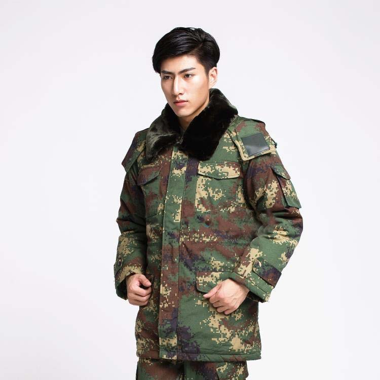 **二炮迷彩大衣2炮作训大衣 火箭军大衣加厚防寒大衣厂家直.