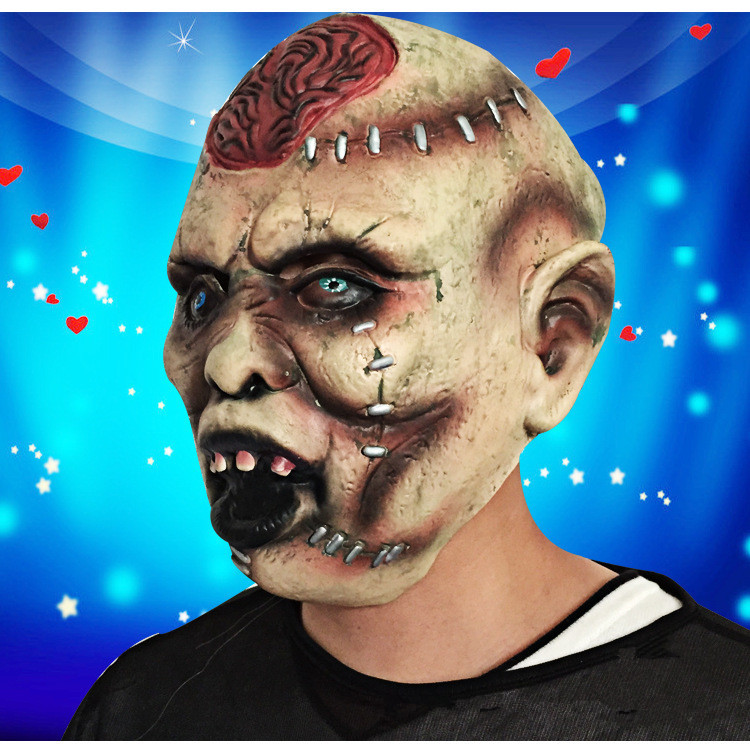 万圣节恐怖爆脑鬼面具 恶搞整人道具 hallowmas cosplay mask
