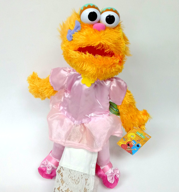 批发原单sesame street芝麻街玩偶艾摩elmo手偶毛绒玩具亲子玩偶