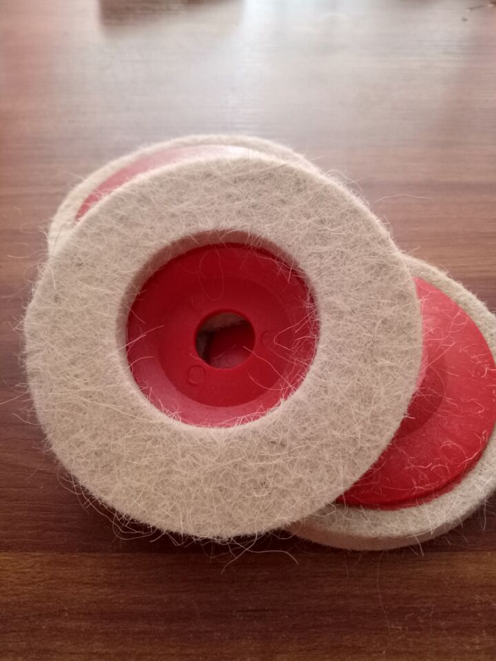 100羊毛轮 抛光轮 毛毡轮 100*6*16 适用于100角磨机