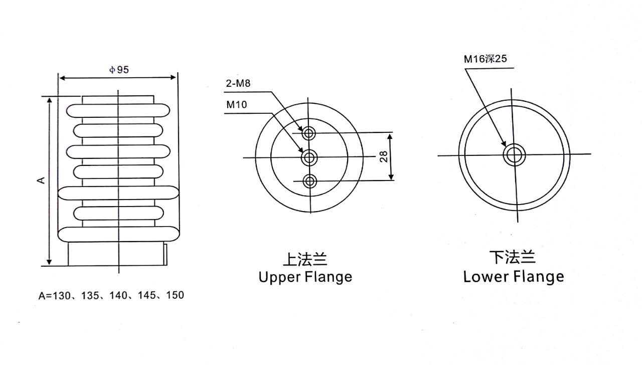 绝缘子 zj9-10q-95x125/130/140/145成套箱体绝缘子高压耐磨