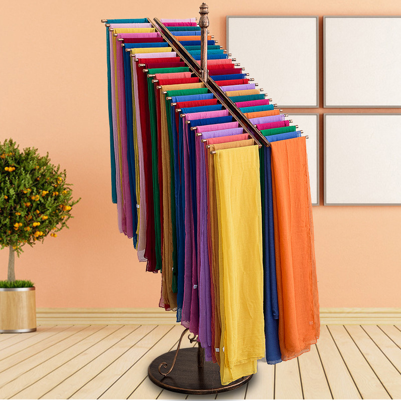 铁艺服装店围巾架 丝巾展示架 落地围巾架子 挂围巾货架新款