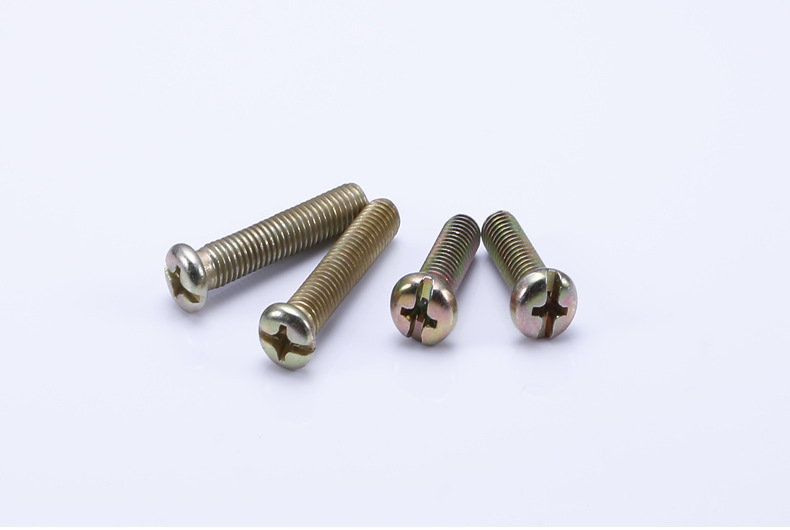 十字螺杆盘头铁镀彩锌防锈8厘连接紧固螺丝家具五金配件厂家直销