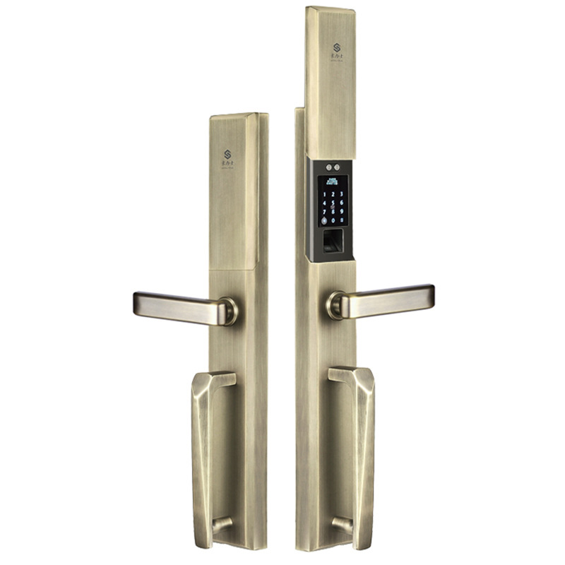 密码锁 智能家居卧室欧式家装五金指纹密码锁住宅防盗门门锁批发