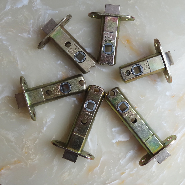 雅居门锁卫浴门锁芯 铝合金门锁舌厕所门锁配件锁舌yj-40