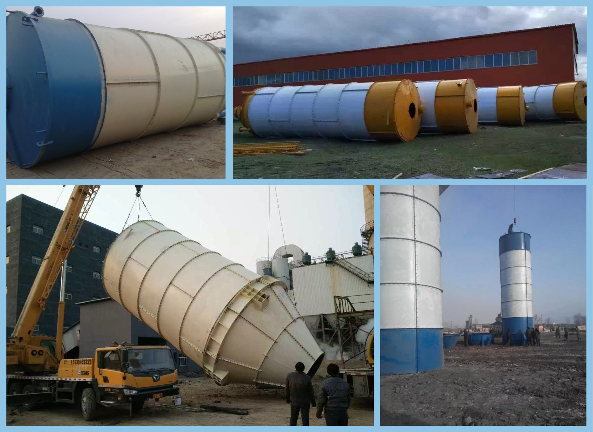 粉煤灰水泥罐片状水泥仓批量供应搅拌站粉料水泥储罐