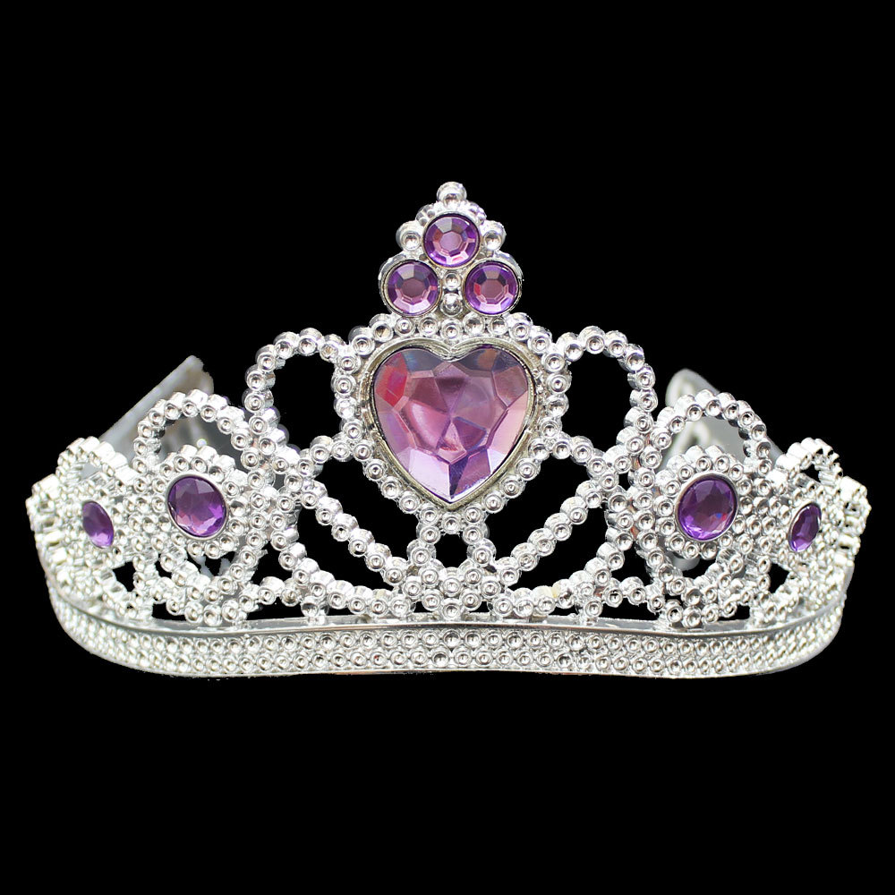 多色钻皇冠 儿童塑料皇冠 桃心钻 七颗钻 儿童皇冠