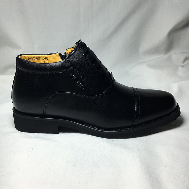 新式制式毛皮鞋冬季羊毛保暖常服皮鞋头层牛