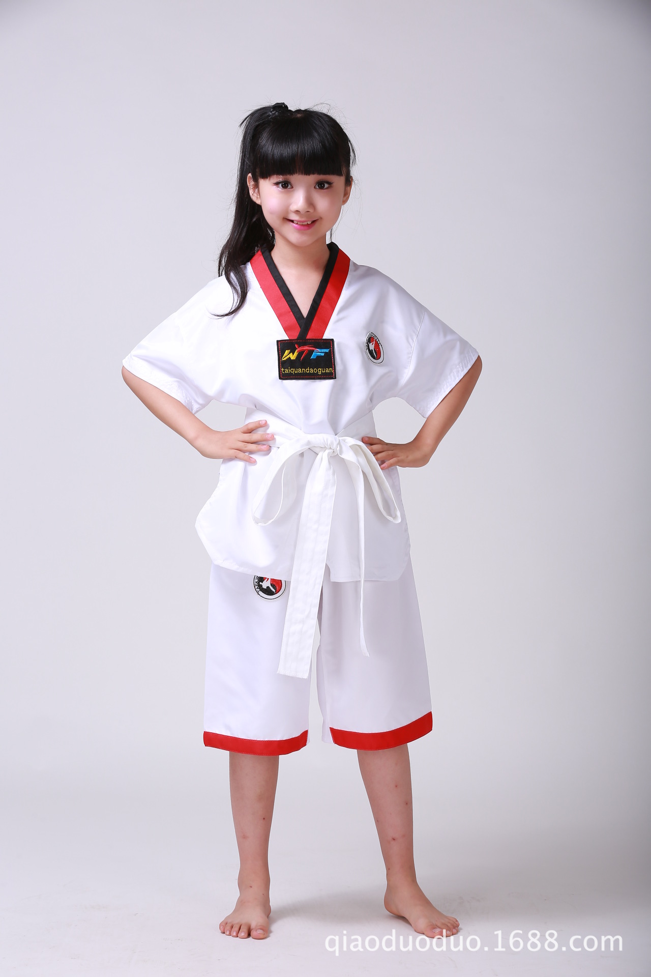 跆拳道服装练功服儿童成人训练服夏季透气男女款长袖短袖表演服