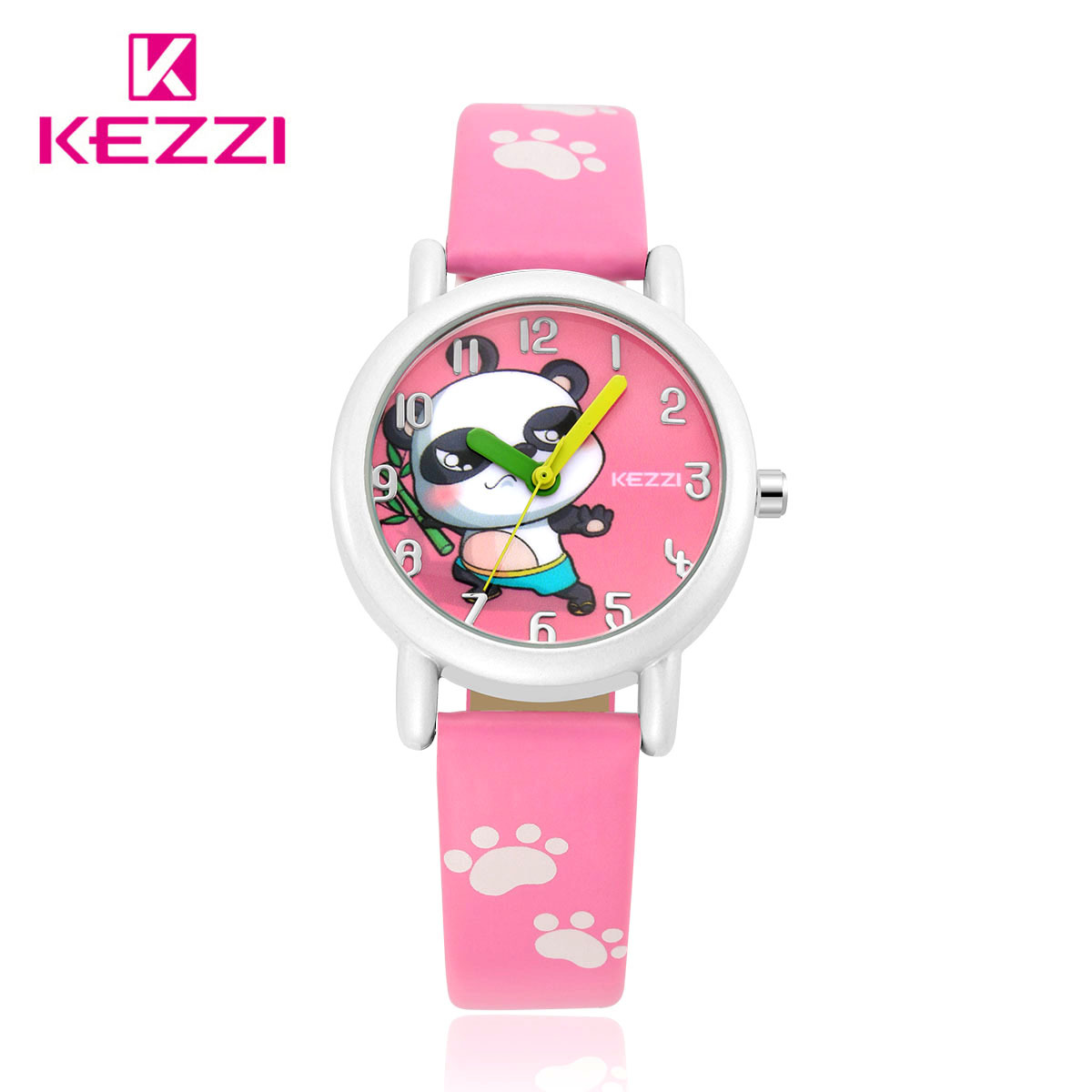 新款原创热卖 品牌kezzi 中国风儿童卡通手表国宝熊猫学生手表