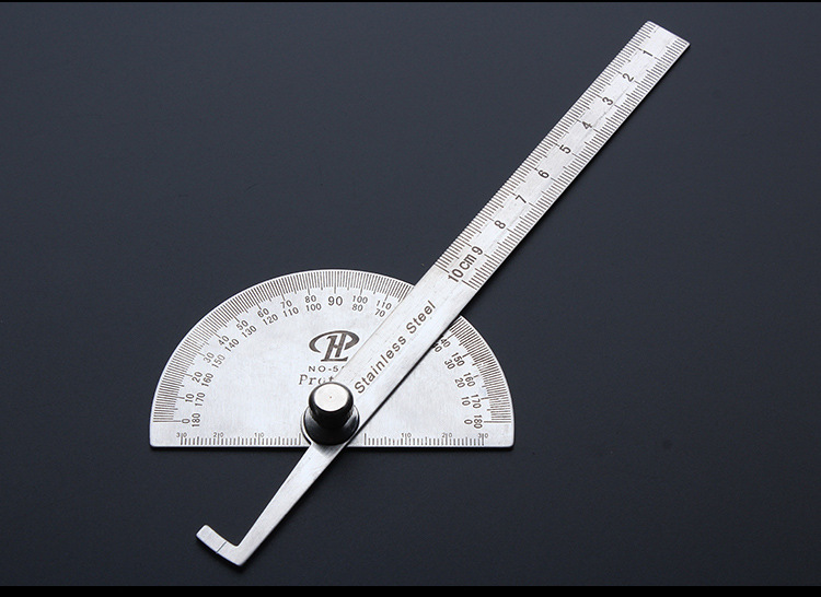 180度调整式半圆分度规不锈钢量角器角度尺刻度刻印