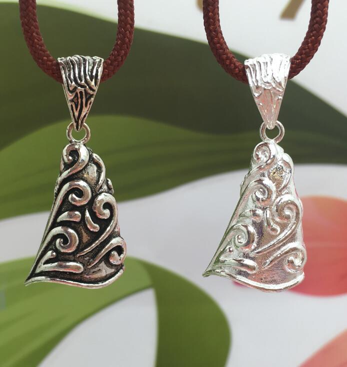 纯银狼牙套吉祥云吊坠狼牙狗牙藏獒牙包银牙套护牙防裂保护套批发