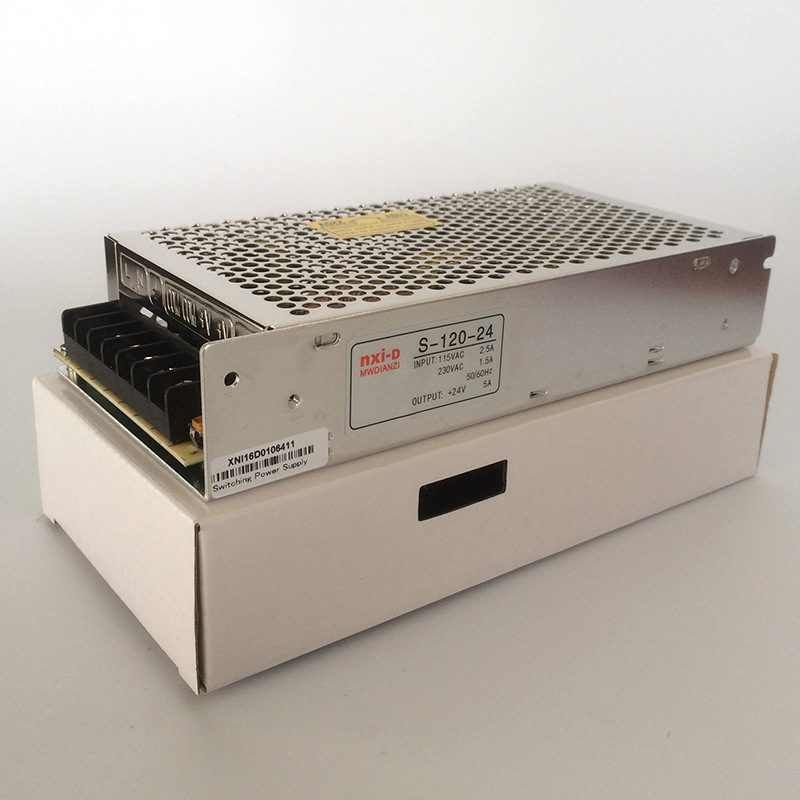 明纬直销24v5a开关电源 供应led开关电源s-120-24 工业直流电源