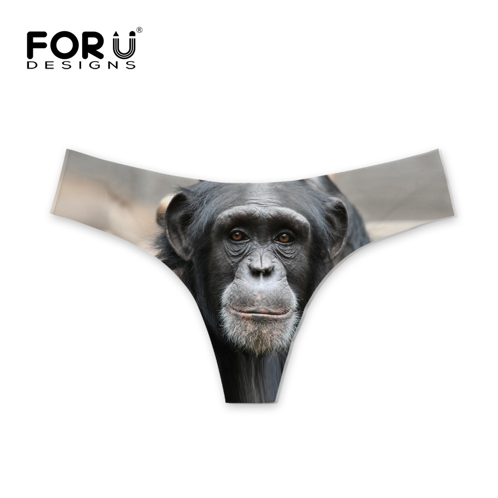无痕女士内裤性感三角裤动物头像图案定制丁字裤女厂家批发可代发