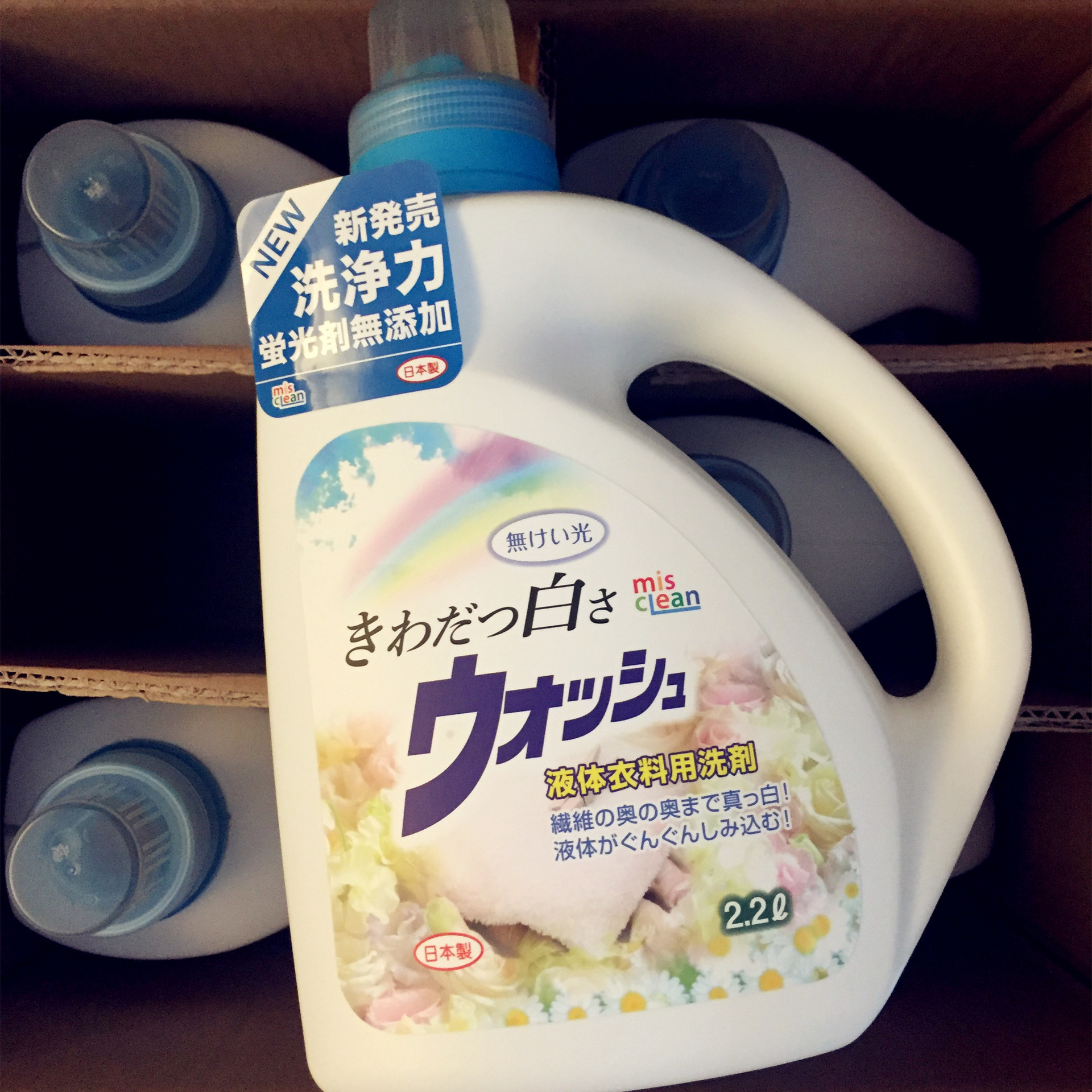 日本进口米斯克林无荧光剂洗衣液2.2l批发