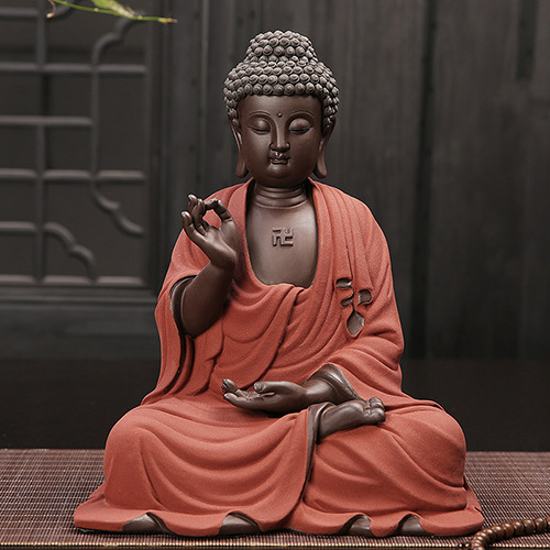 Buddha Buddha Statue Crafts Housewarming Gift Living Room Home Ceramic Zen Ornaments Amitabha Buddha