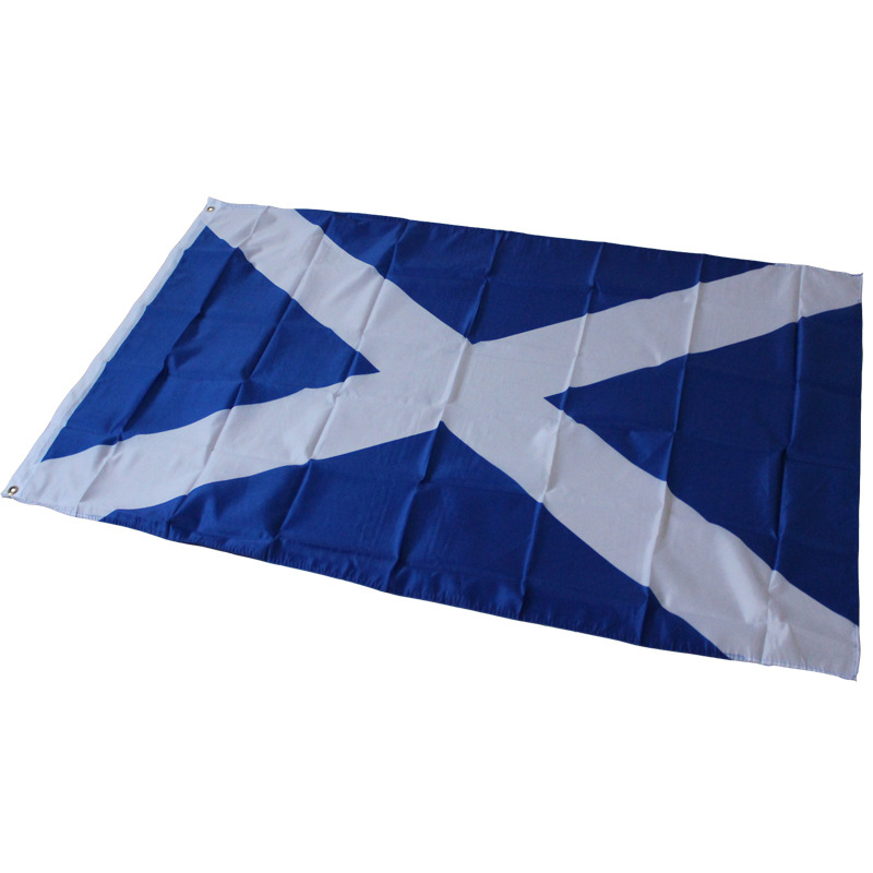 现货批发90*150cm 3*5ft 苏格兰国旗 scotland flag 打孔