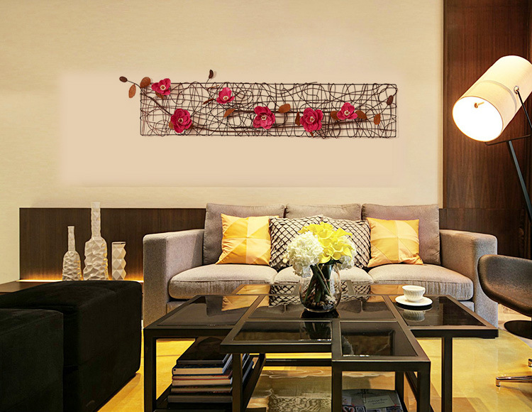 艾吾佳原创纯天然新中式玄关客厅茶室装饰画墙饰藤编装饰画