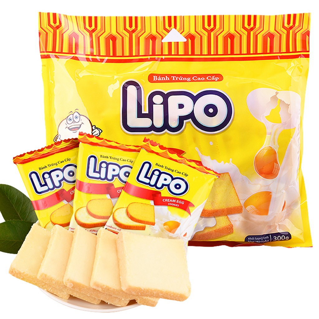 越南进口lipo高级鸡蛋面包干早餐奶油休闲饼干 - 食品饮料批发网