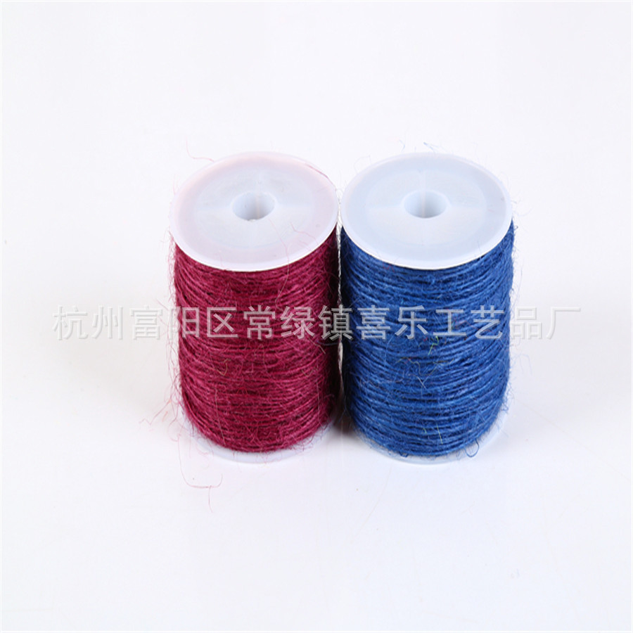 1mm Color Single Strand Fine Hemp Thread Kindergarten Handicraft DIY Material Hemp Rope 16 Color 50 M